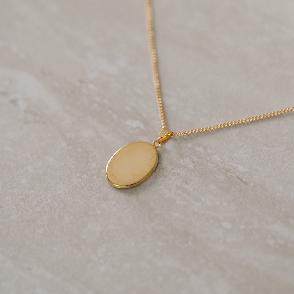 Virgin Mary Enamel Necklace | 18k Gold Filled - Picture 3 of 4